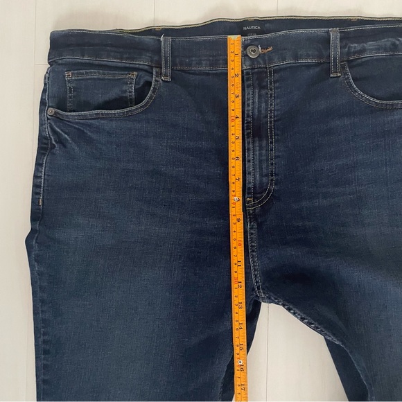Nautica Straight Fit Stretch Blue Jeans Cotton Blend Big and Tall, Men’s 42” - Picture 12 of 14